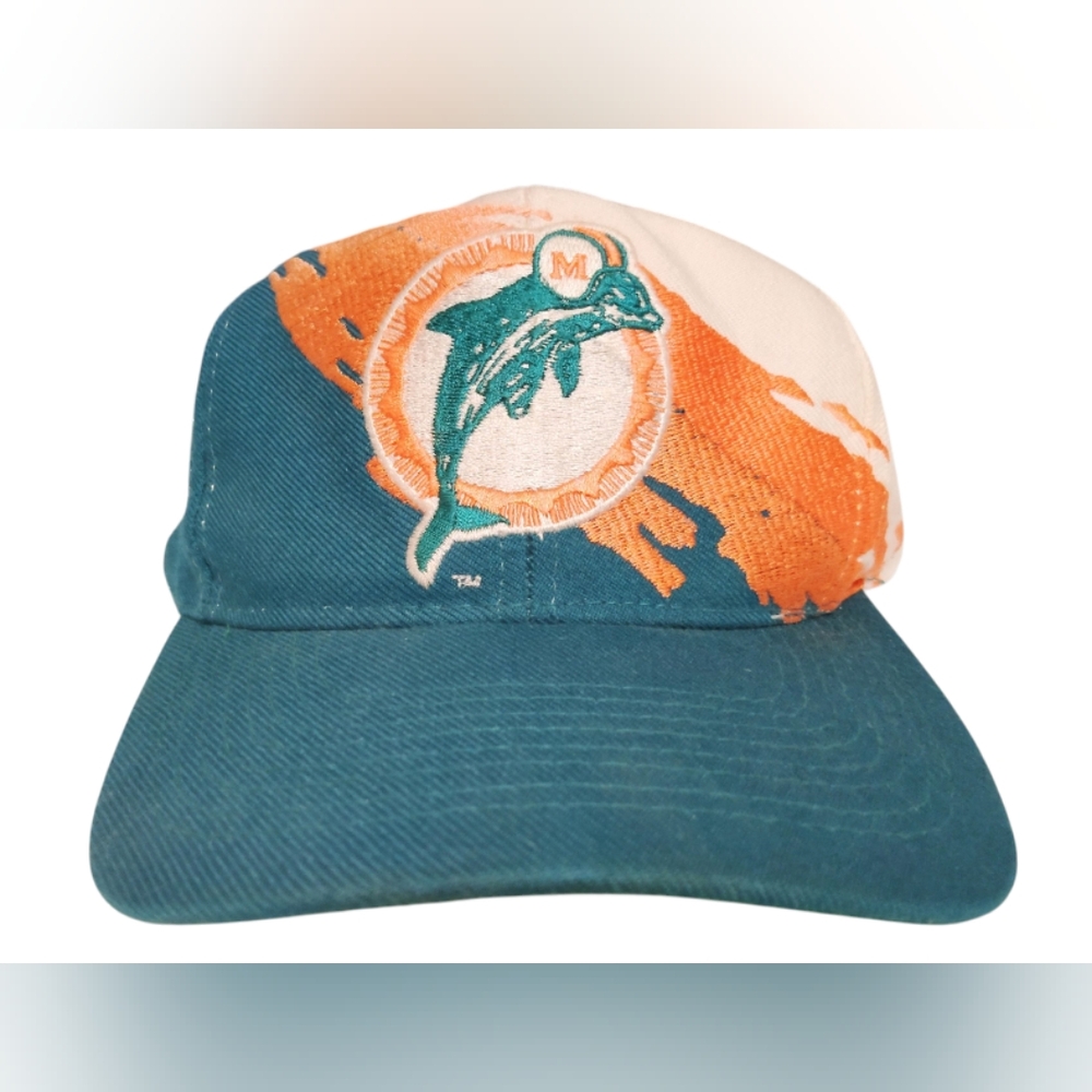 VTG 90s Miami Dolphins NFL Splash Proline Authentic Logo Athletic Snapback Cap
